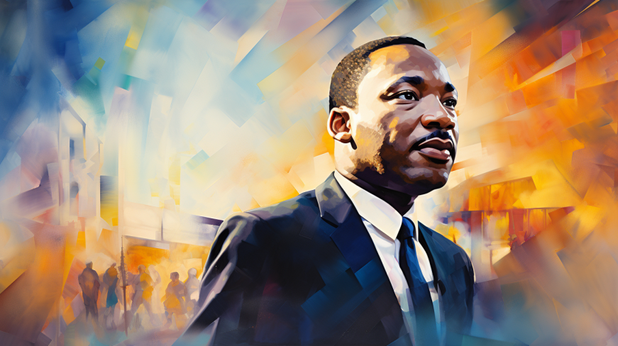 A portrait of Martin Luther King Jr.